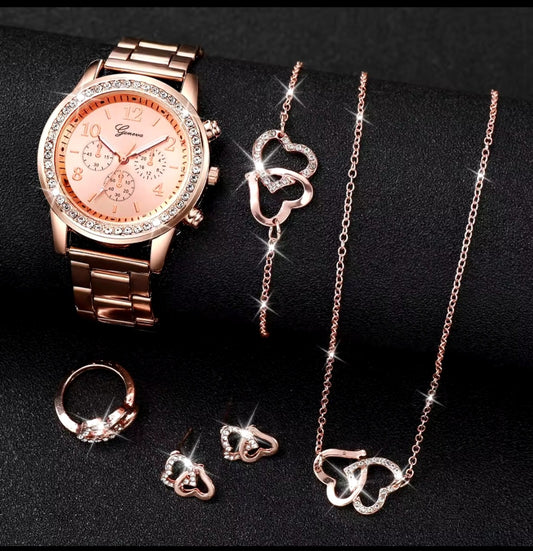 Set reloj de mujer 5 piezas